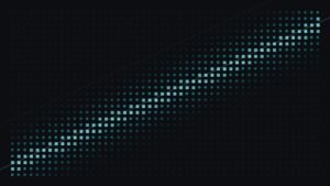 A dense matrix of small squares on a near-black field, brightening along a single diagonal band.